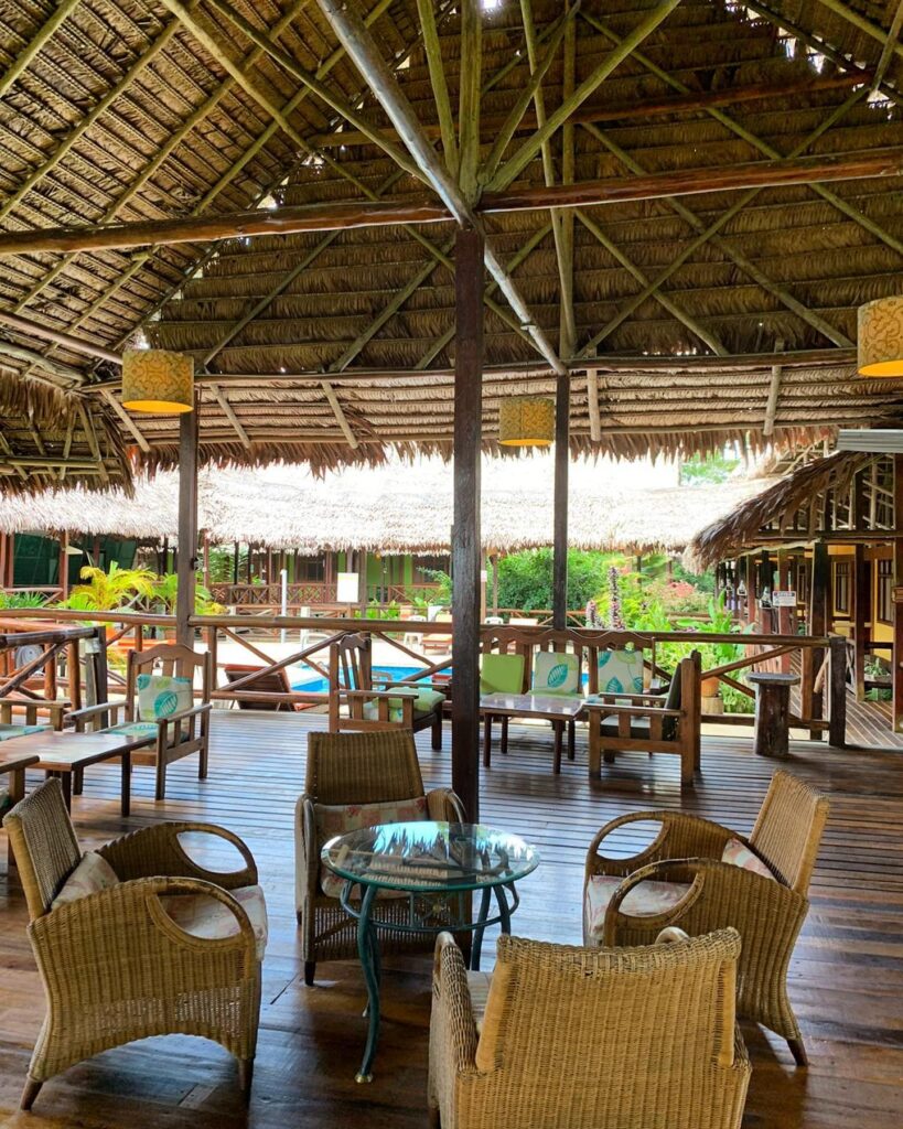 Outdoor Patio at the Heliconia Amazon River Lodge location